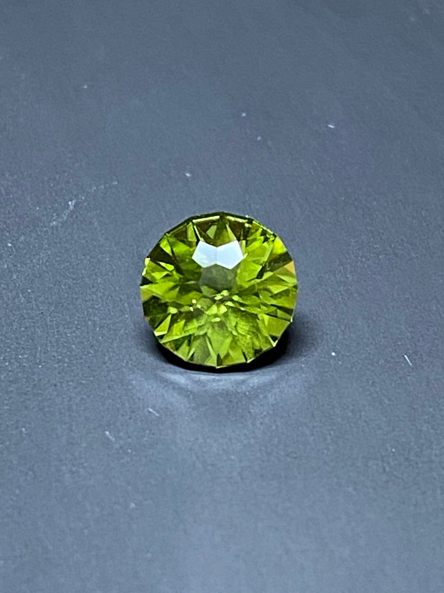 Peridot, Custom Round Faceted Gemstone, 1.4 Carat, 7.3 MM, August Birthstone