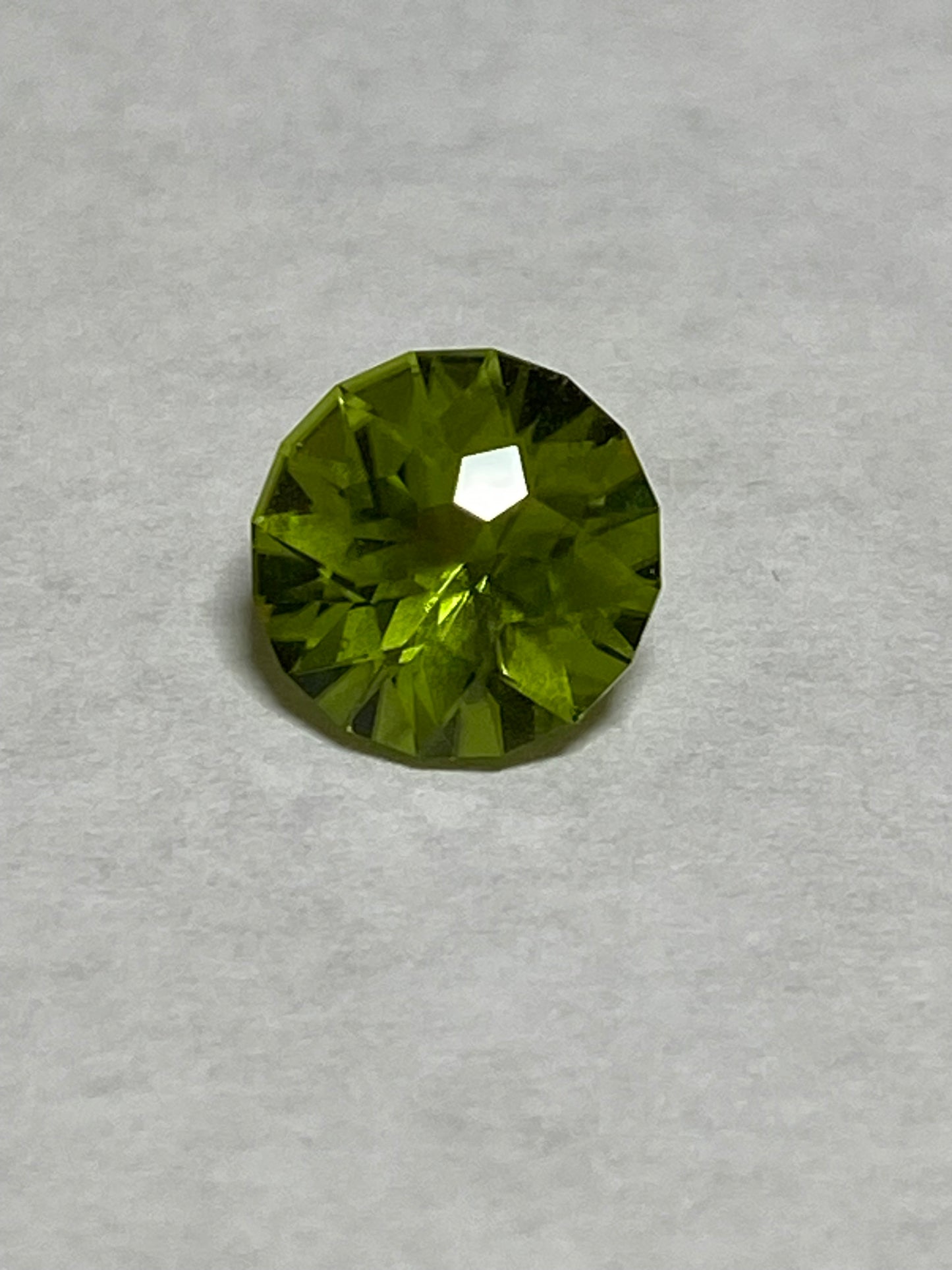 Peridot, Custom Round Faceted Gemstone, 1.4 Carat, 7.3 MM, August Birthstone