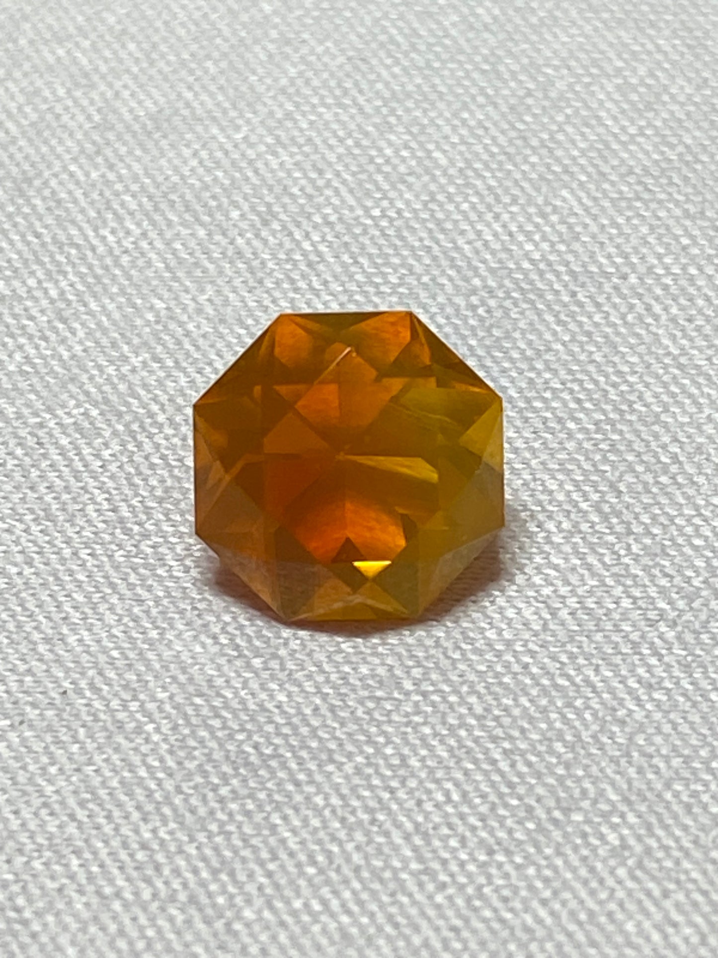 Oregon Fire Opal, Octagon Brilliant Cut, 2.75 Carat