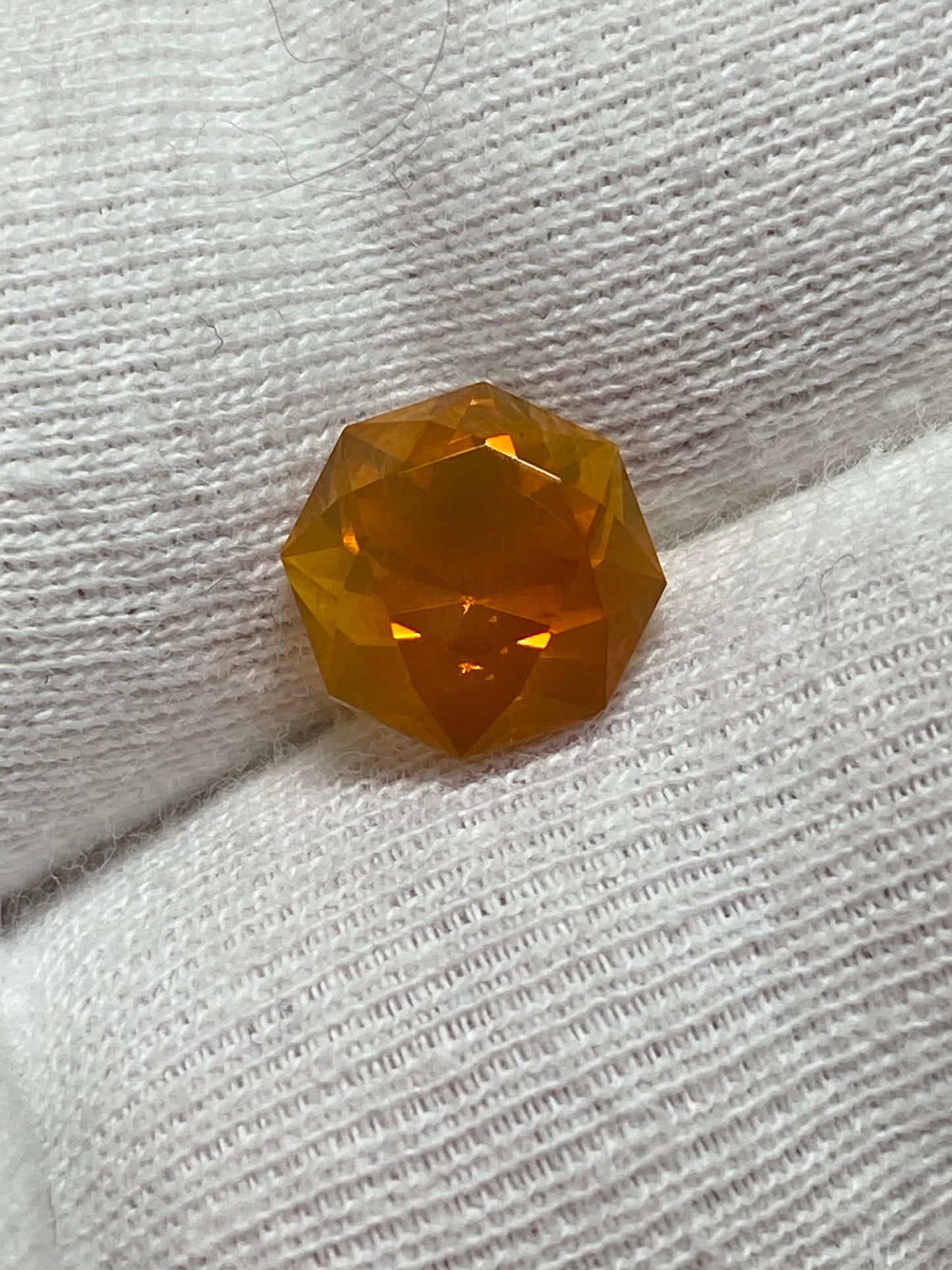 Oregon Fire Opal, Octagon Brilliant Cut, 2.75 Carat