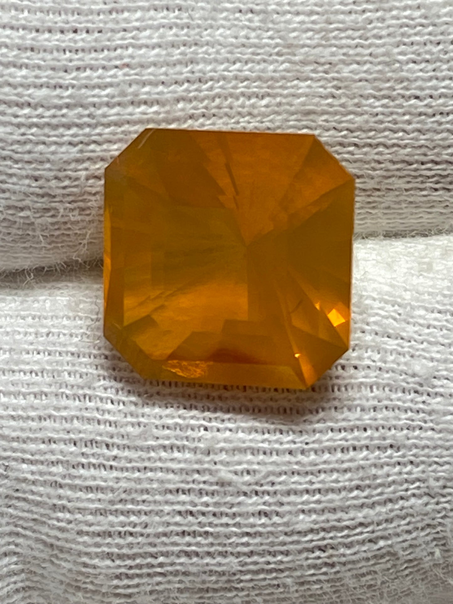 Oregon Fire Opal, Square Cut, 12.6 MM, 7.1 Carat