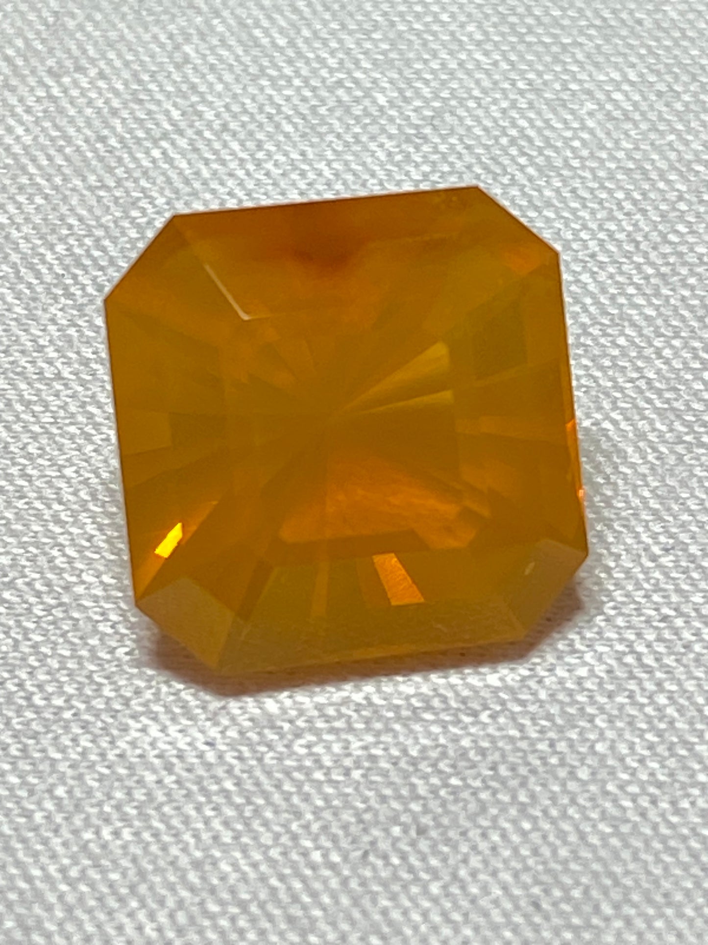 Oregon Fire Opal, Square Cut, 12.6 MM, 7.1 Carat