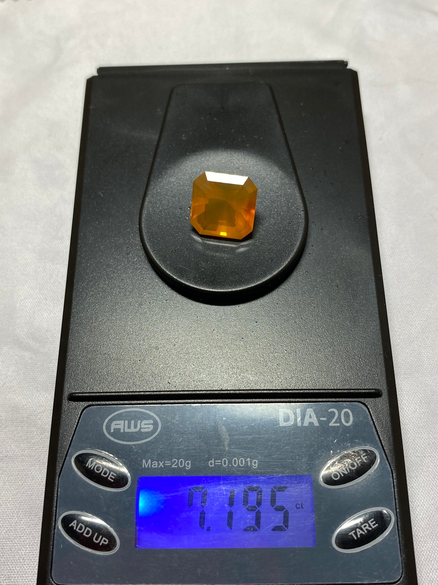 Oregon Fire Opal, Square Cut, 12.6 MM, 7.1 Carat