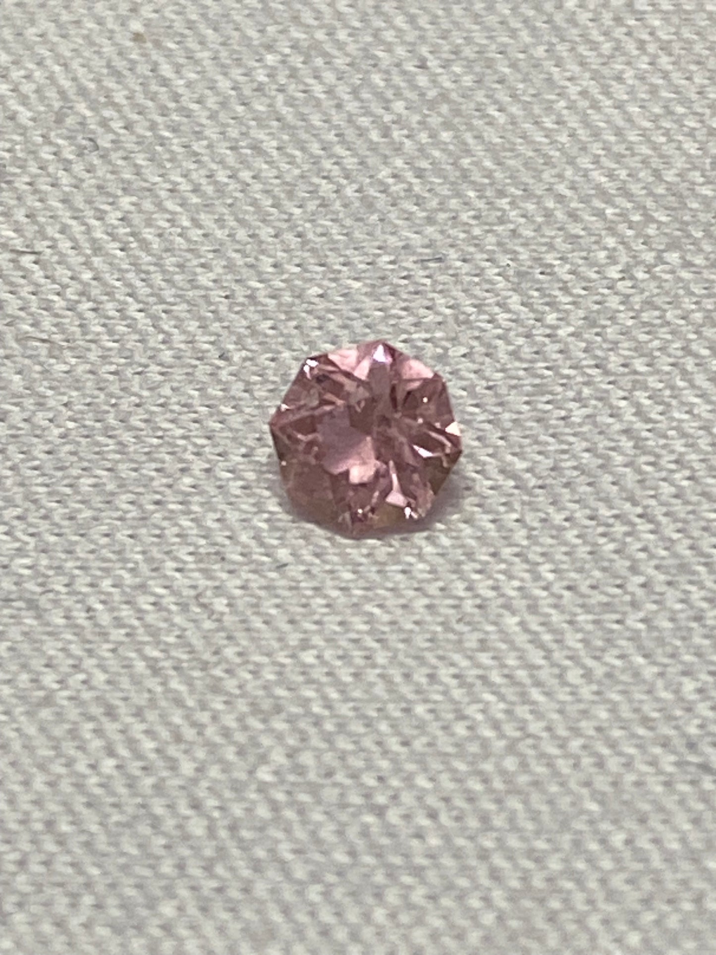 California Pink Tourmaline, Faceted Octagon, .27 Carat, 3.9 MM