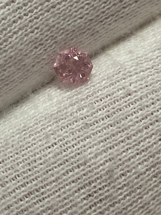 California Pink Tourmaline, Faceted Octagon, .27 Carat, 3.9 MM