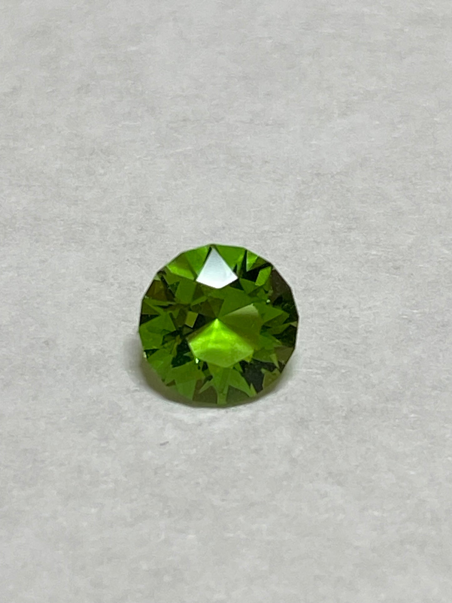 Round Brilliant Green Helenite Gemstone, 5.5 MM, .47 Carat