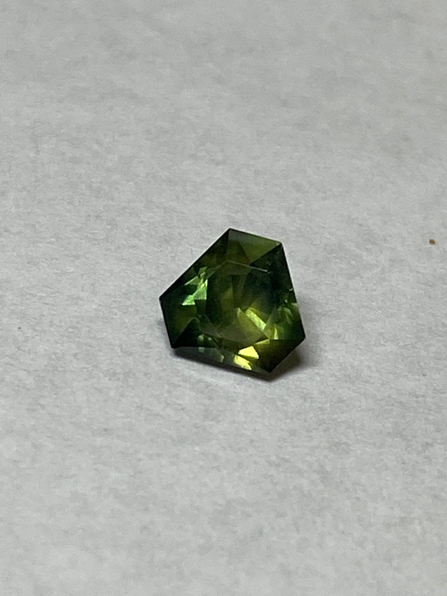 Australian Party Color Sapphire, Cut Corner Triangle, .55 Carat