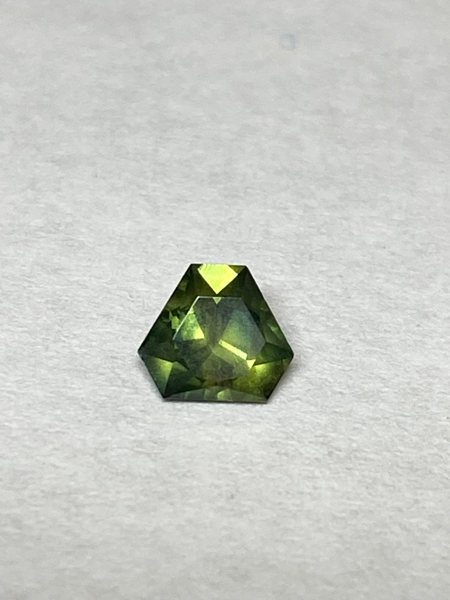 Australian Party Color Sapphire, Cut Corner Triangle, .55 Carat