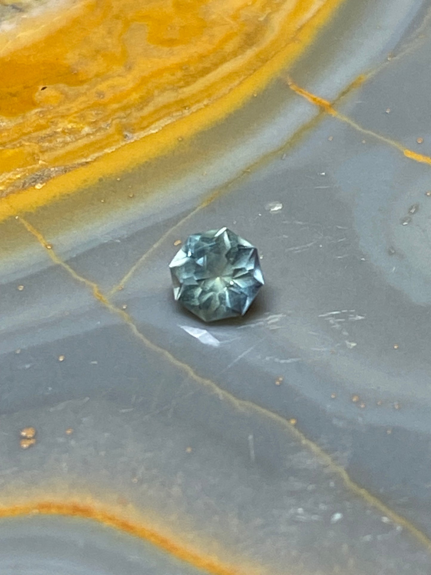 Natural Montana Sapphire, Petal Cut, .47 Carat, 4.3 MM