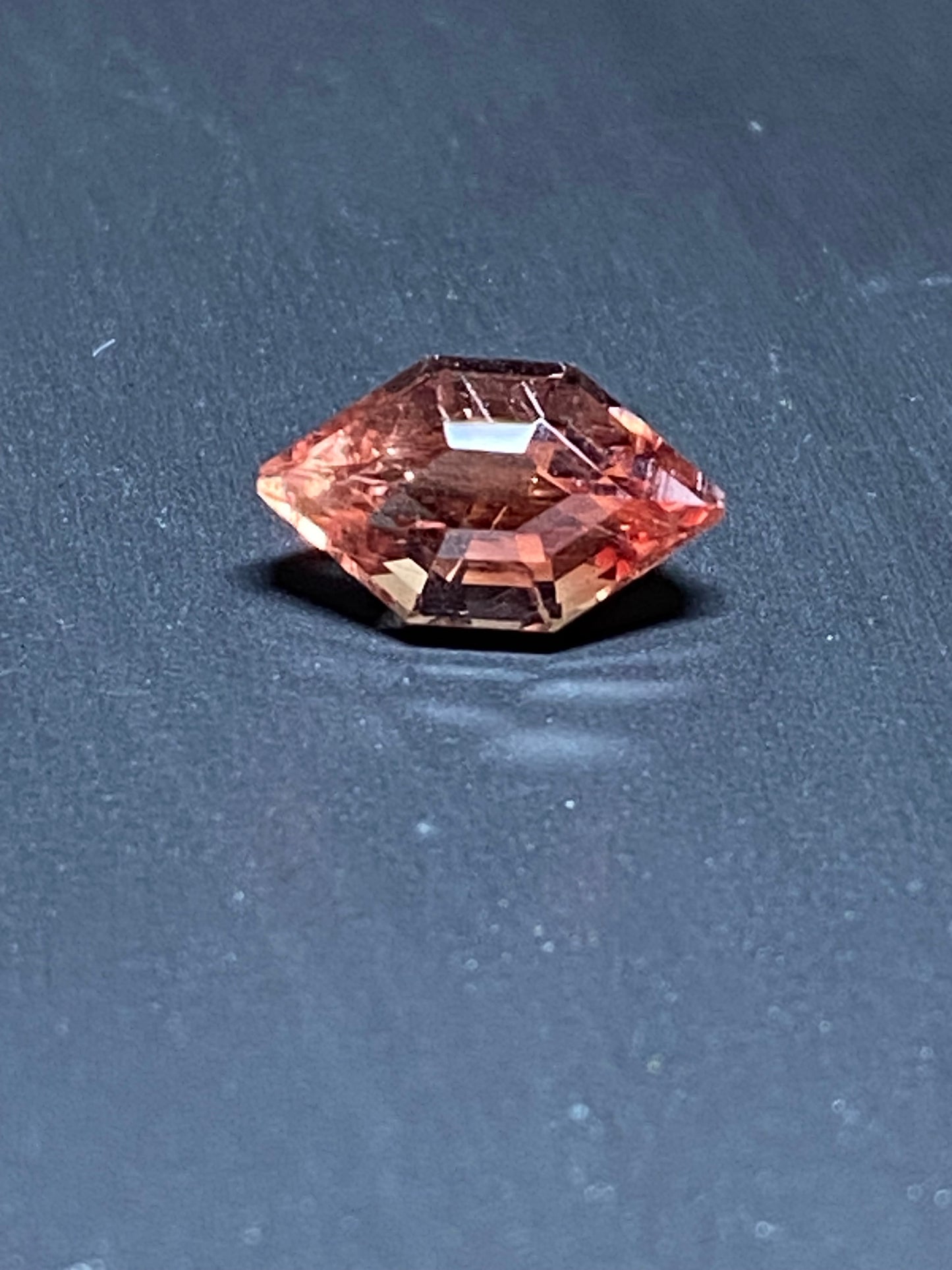 Red Oregon Sunstone, Step Cut Marquise, 1.1 Carat,  9 mm by 5 mm