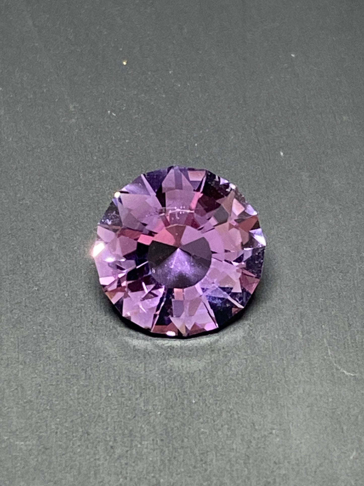 Amethyst Round Mixed Cut, Purple Faceted Gemstone, 3.2 Carat, 10mm