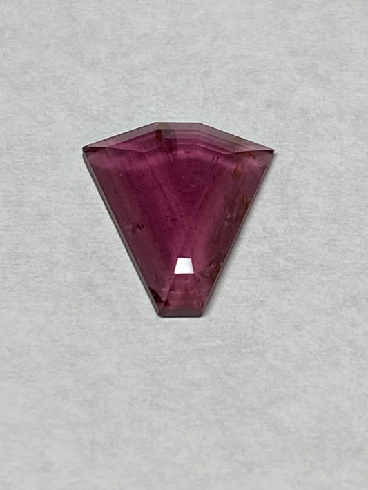 Purple Garnet Shield Shape Cabochon, January Birthstone. 10.5mm by 9.5mm