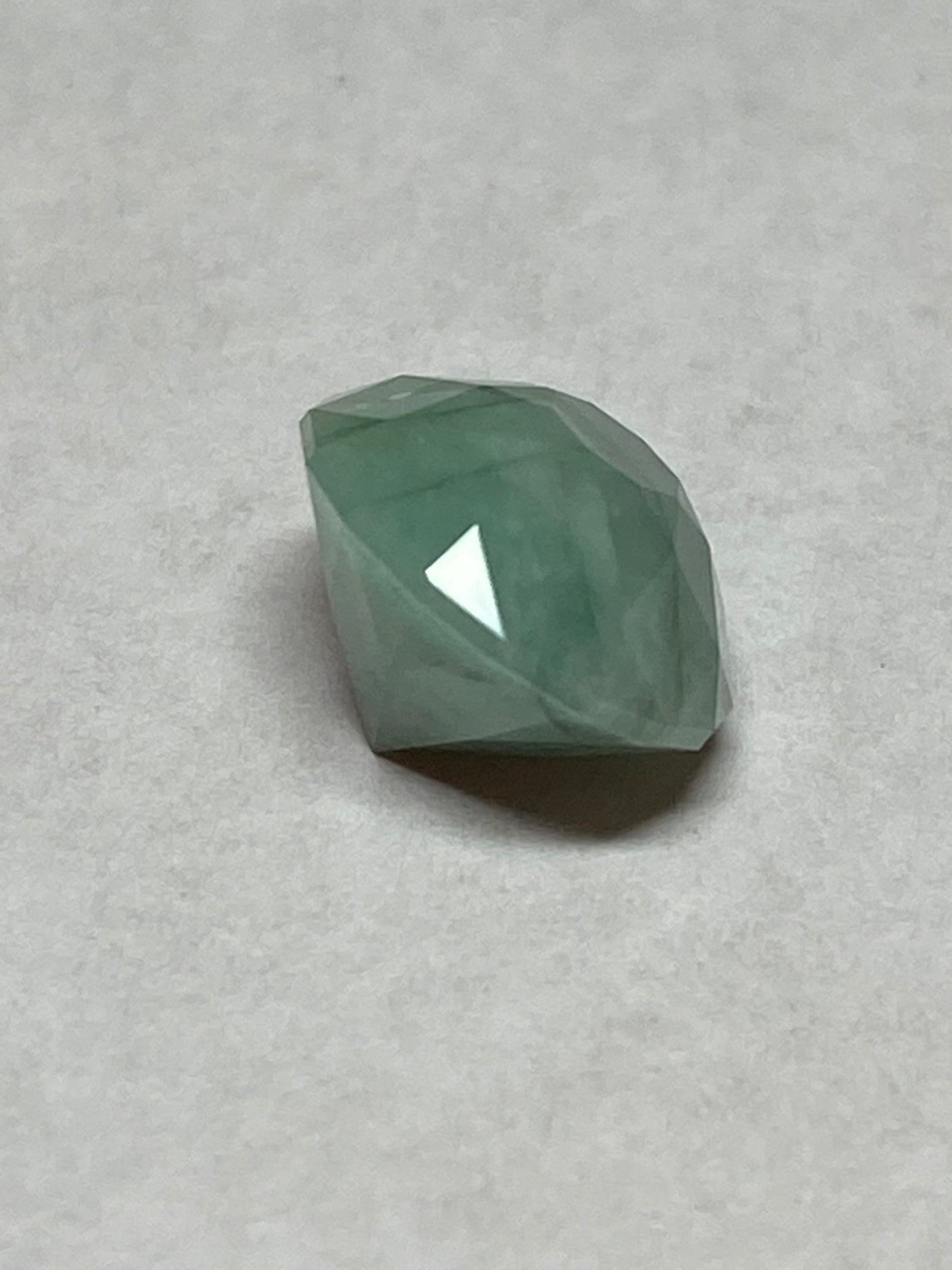 Emerald, Green Beryl, Unique Faceted Gemstone, 3.7 Carat, 9.8mm